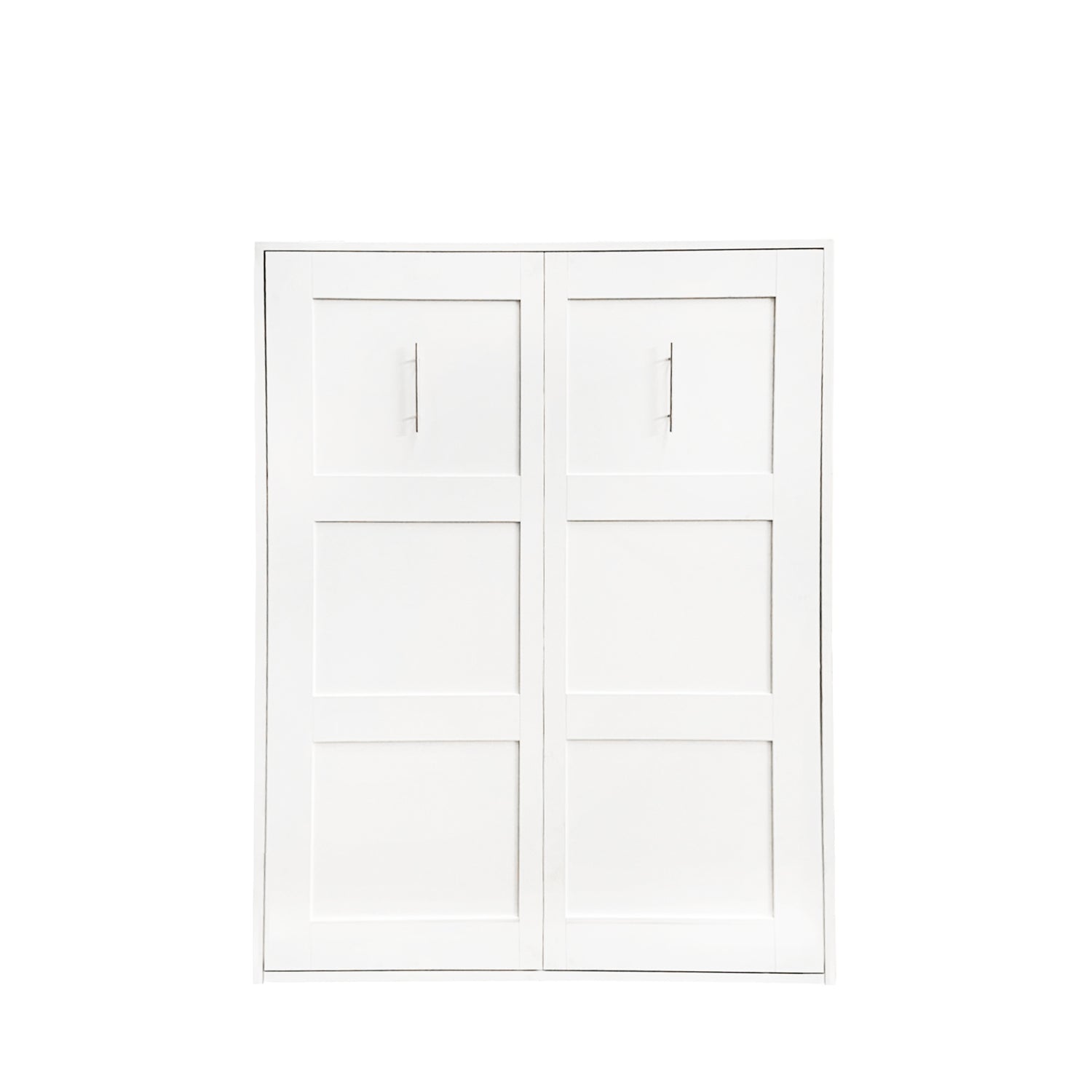 Morden Deisgn Full Size Vertical Murphy Bed, White