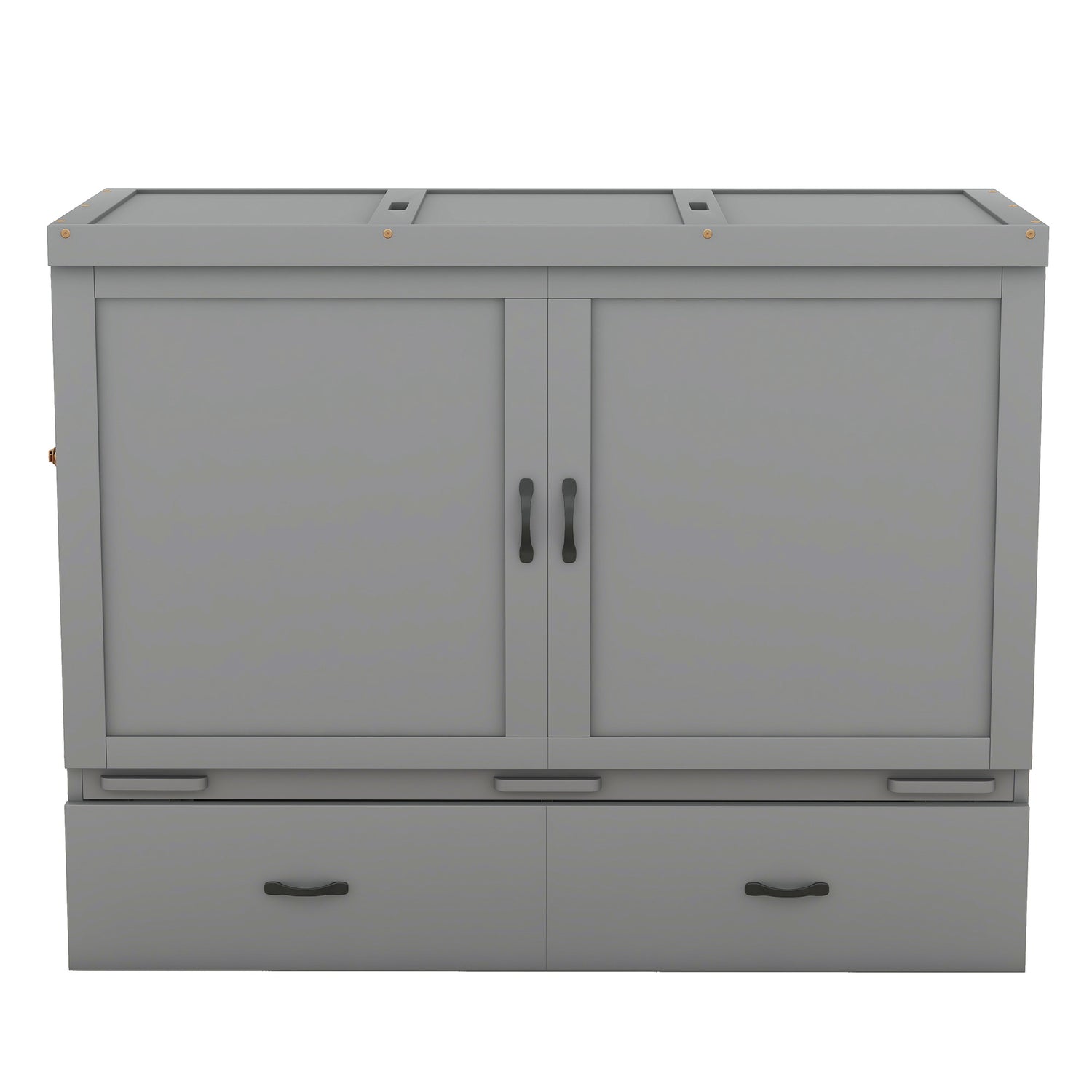 Queen Size Murphy with USB Port and a Large Drawer, Gray